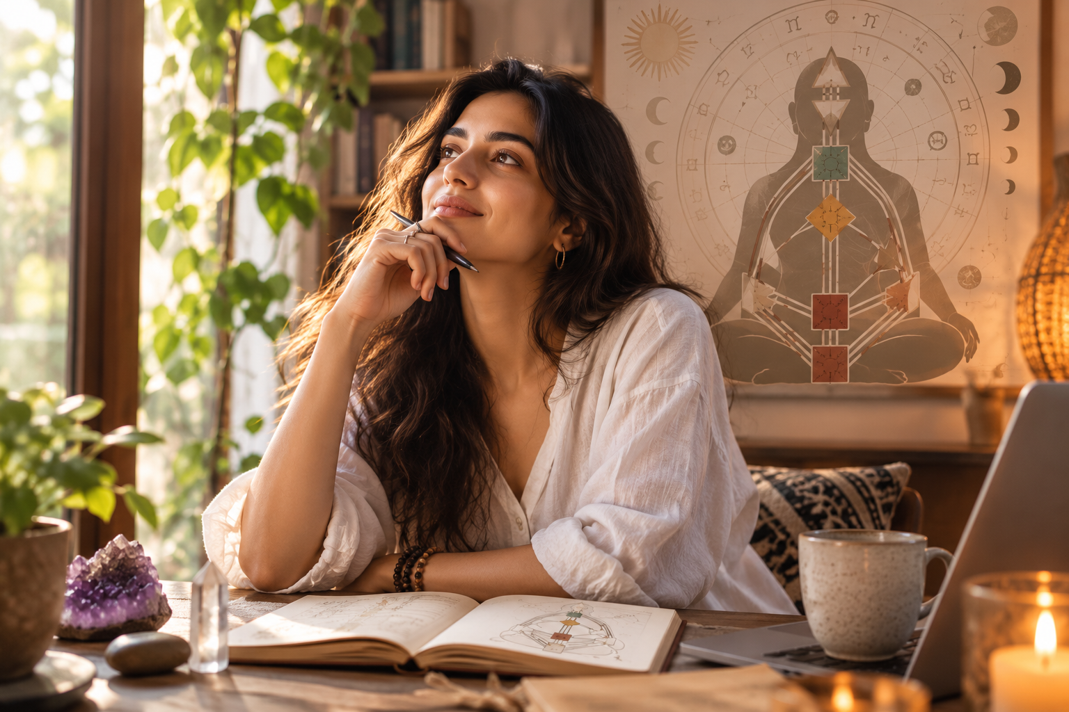 Human Design blends ancient wisdom traditions—including astrology, the I Ching, chakras, and Kabbalah—with modern concepts from genetics, quantum physics, and biochemistry.