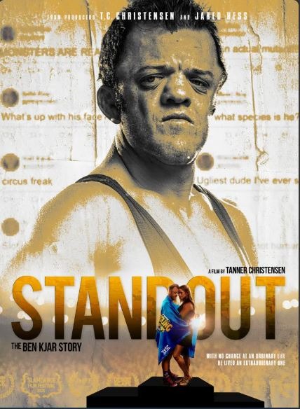 Movie banner for Standout: The Ben Kjar Story, featuring a portrait of Ben Kjar.